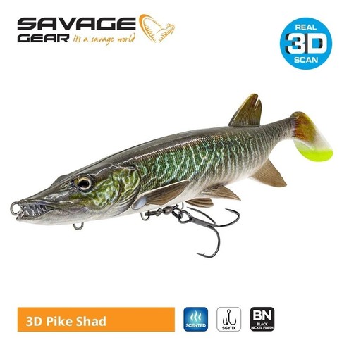 Savage gear pike shad - gear, 3d