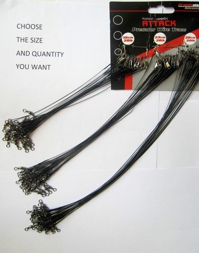 Wire trace black fishing pike - trace,